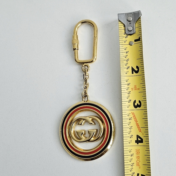 Gucci GG Interlocking Blue & Red Sherry Line Bag Charm / Key Chain - Picture 4 of 6